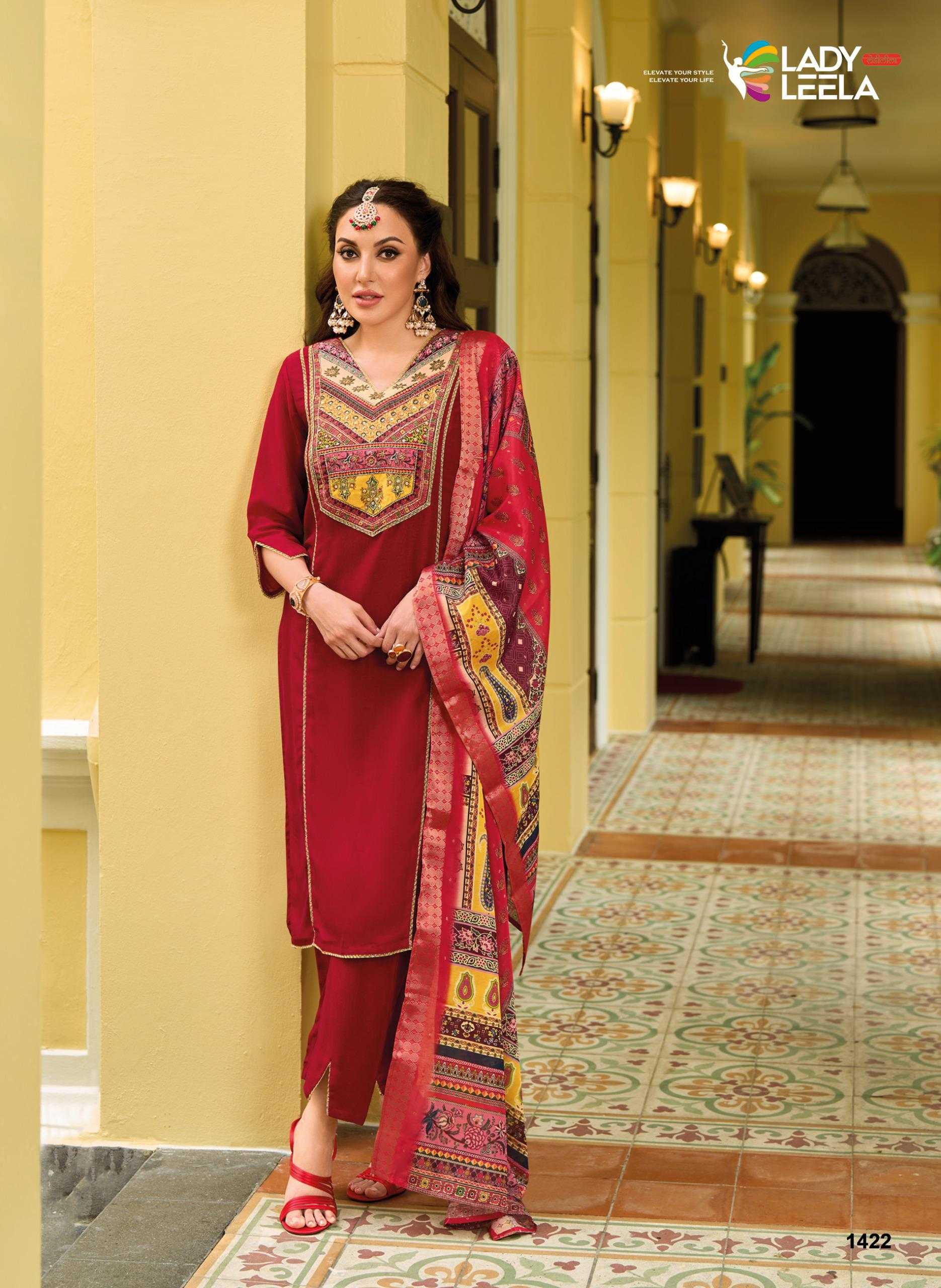 Ynf Fancy RIN190 LADY LEELA-ZEENAT Setwise Collections Wholesale Dresses & Suits Catalogs Manufacturer