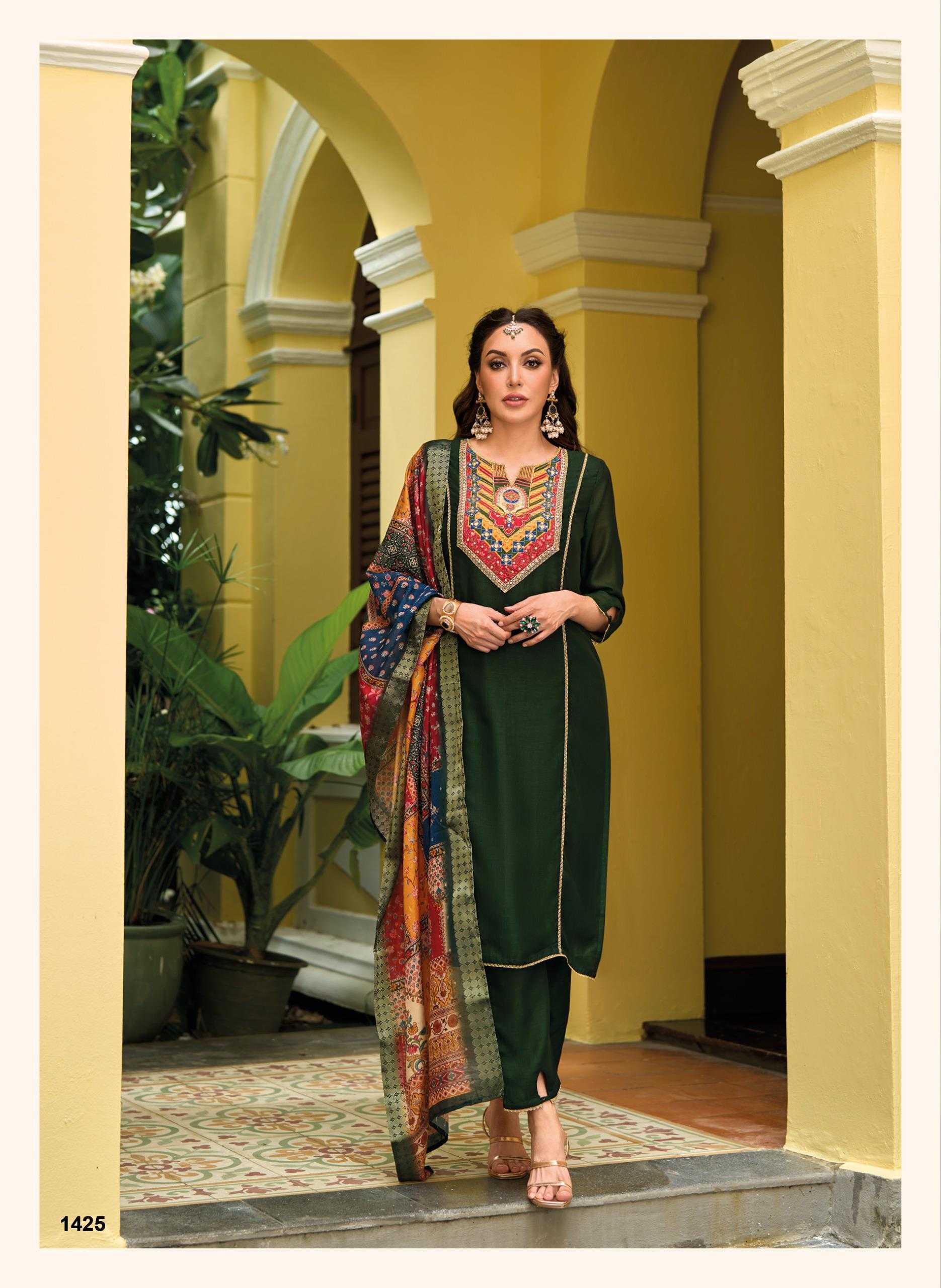 Ynf Fancy RIN190 LADY LEELA-ZEENAT Setwise Collections Wholesale Dresses & Suits Catalogs Manufacturer