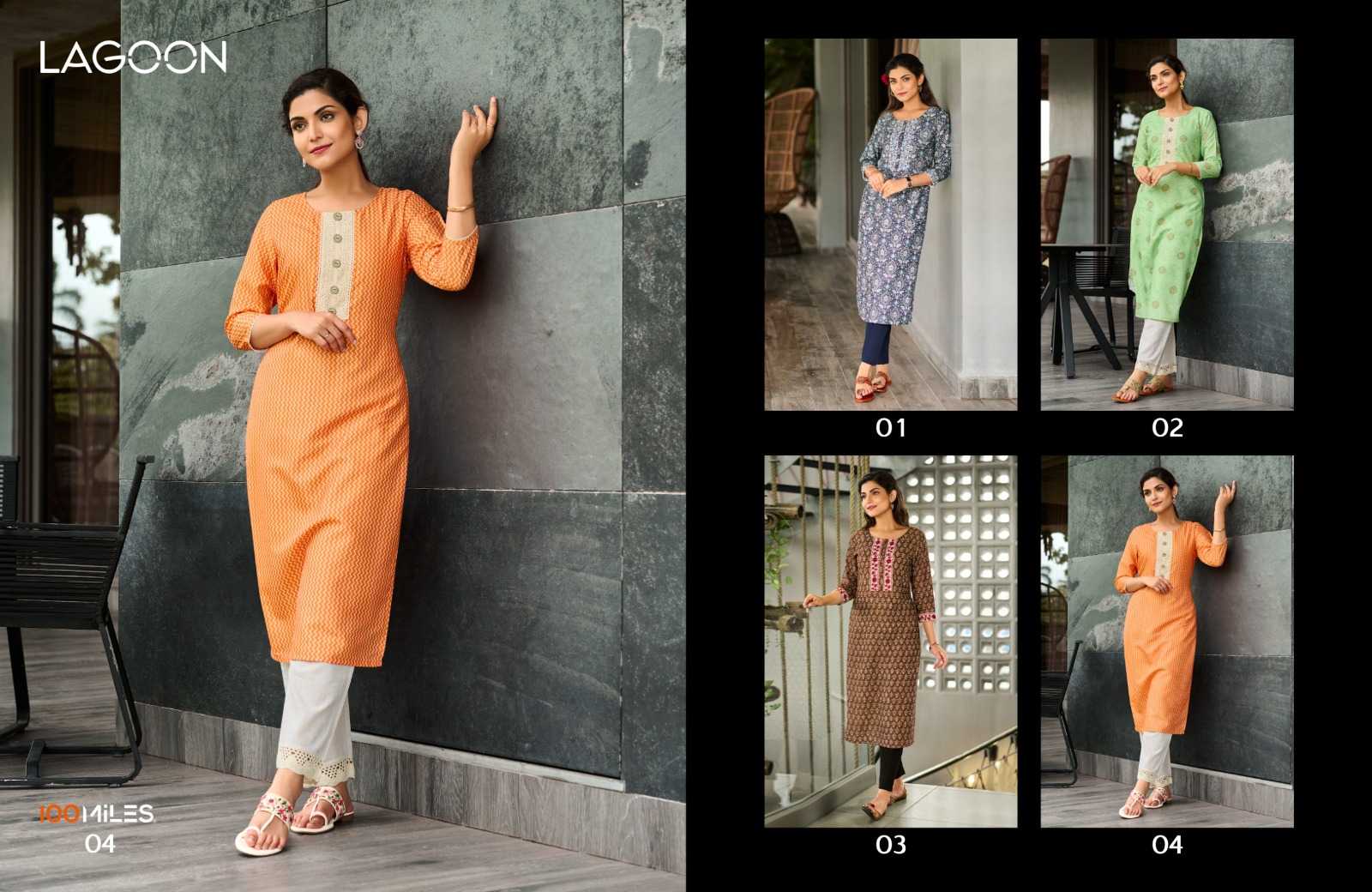 Ynf Fancy RIN190 LAGOON-100MILES Setwise Collections Wholesale Kurtis Catalogs Manufacturer