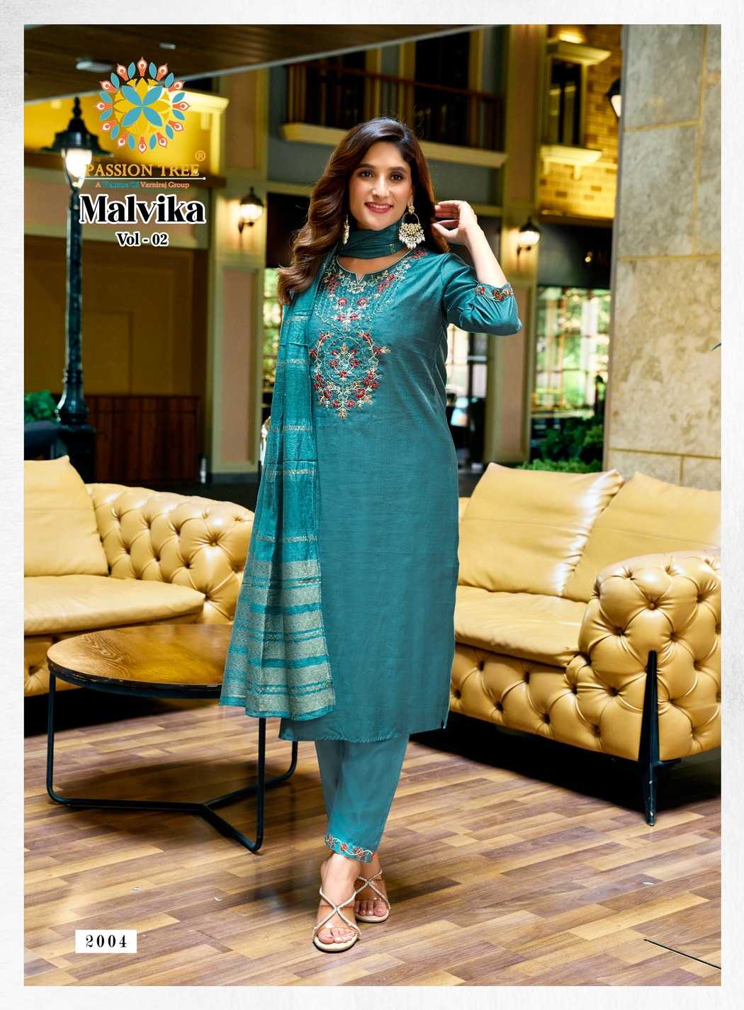 Ynf Fancy RIN190 Passion Tree-MALVIKA VOL-2 Setwise Collections Wholesale Kurtis Catalogs Manufacturer