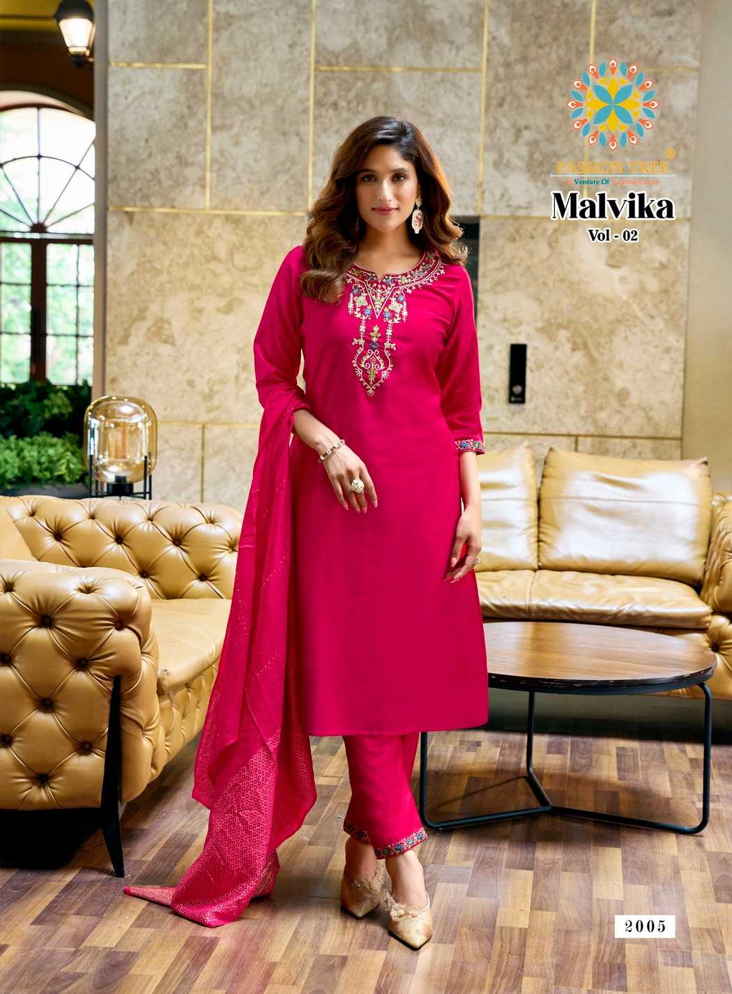 Ynf Fancy RIN190 Passion Tree-MALVIKA VOL-2 Setwise Collections Wholesale Kurtis Catalogs Manufacturer