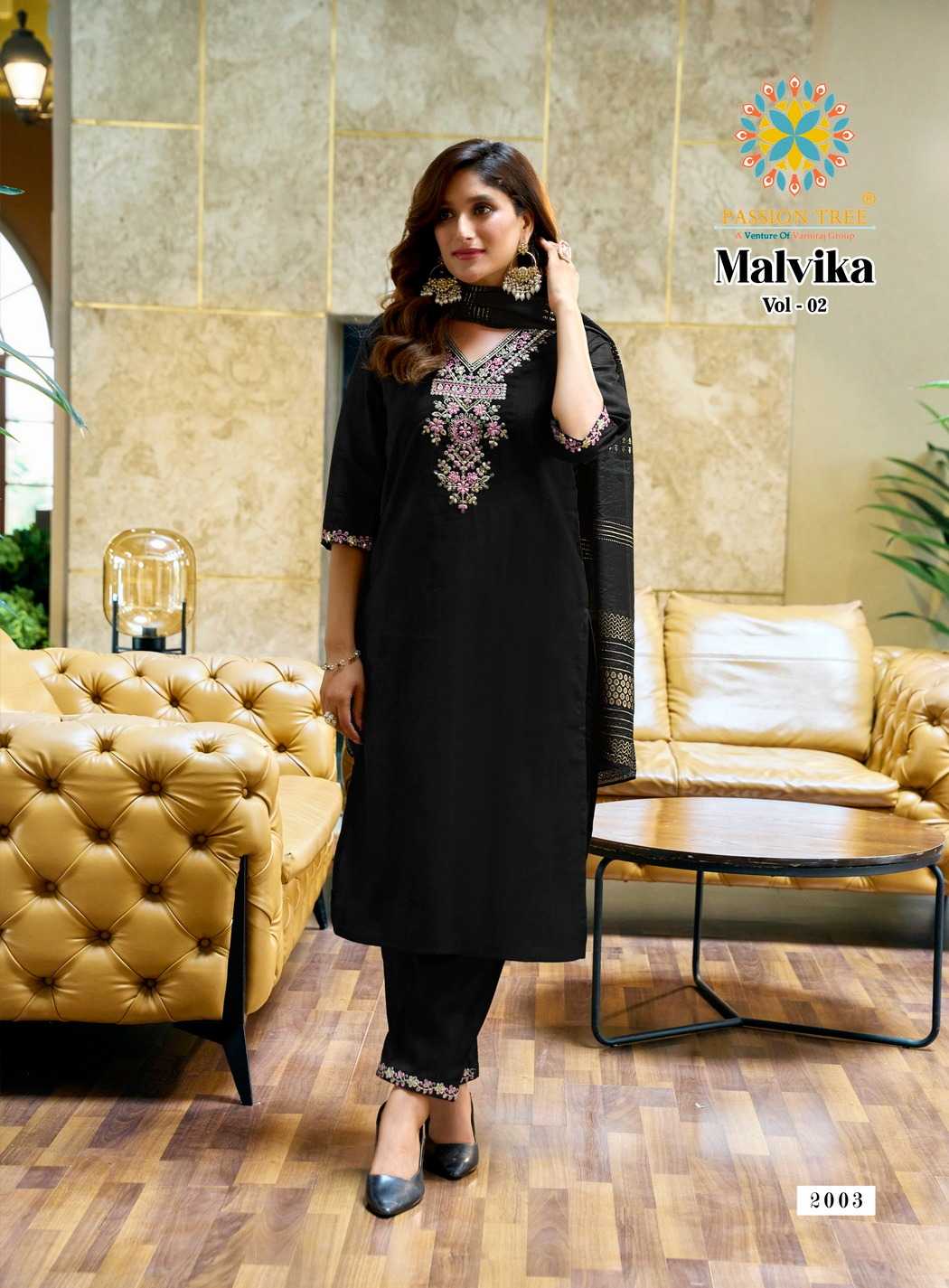 Ynf Fancy RIN190 Passion Tree-MALVIKA VOL-2 Setwise Collections Wholesale Kurtis Catalogs Manufacturer