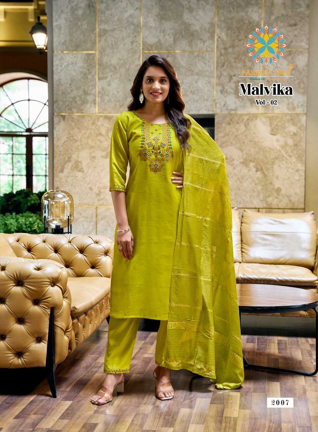 Ynf Fancy RIN190 Passion Tree-MALVIKA VOL-2 Setwise Collections Wholesale Kurtis Catalogs Manufacturer