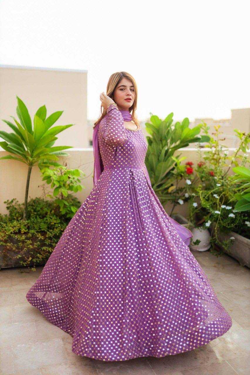Ynf Faux Blooming Faux Georgette KESH526 G67 Gowns Wholesale Fancy Gowns Embroidery Gowns Designer Gowns Manufacturer
