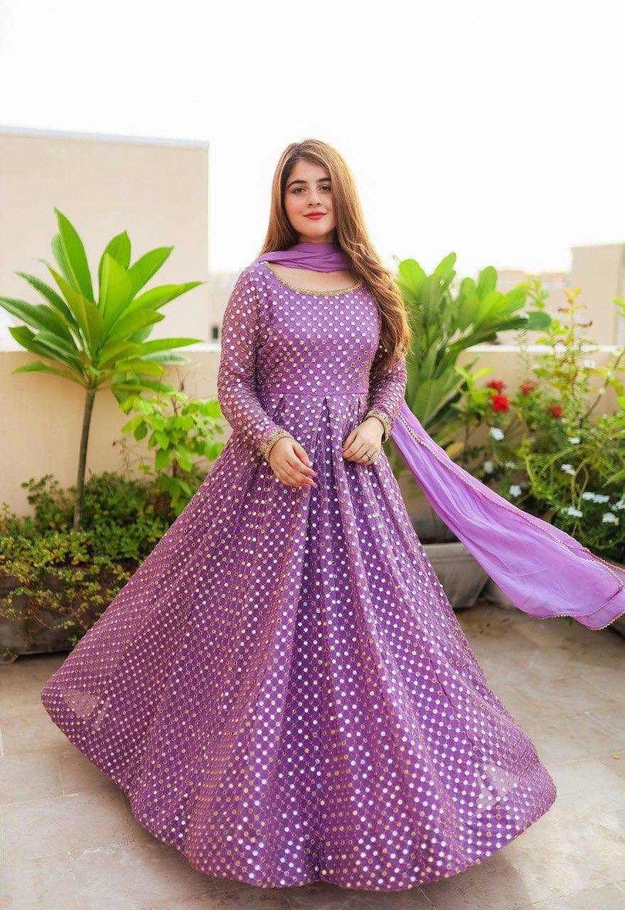 Ynf Faux Blooming Faux Georgette KESH526 G67 Gowns Wholesale Fancy Gowns Embroidery Gowns Designer Gowns Manufacturer