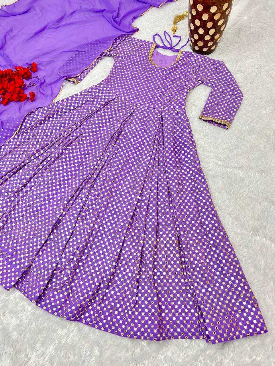 Ynf Faux Blooming Faux Georgette KESH526 G67 Gowns Wholesale Fancy Gowns Embroidery Gowns Designer Gowns Manufacturer