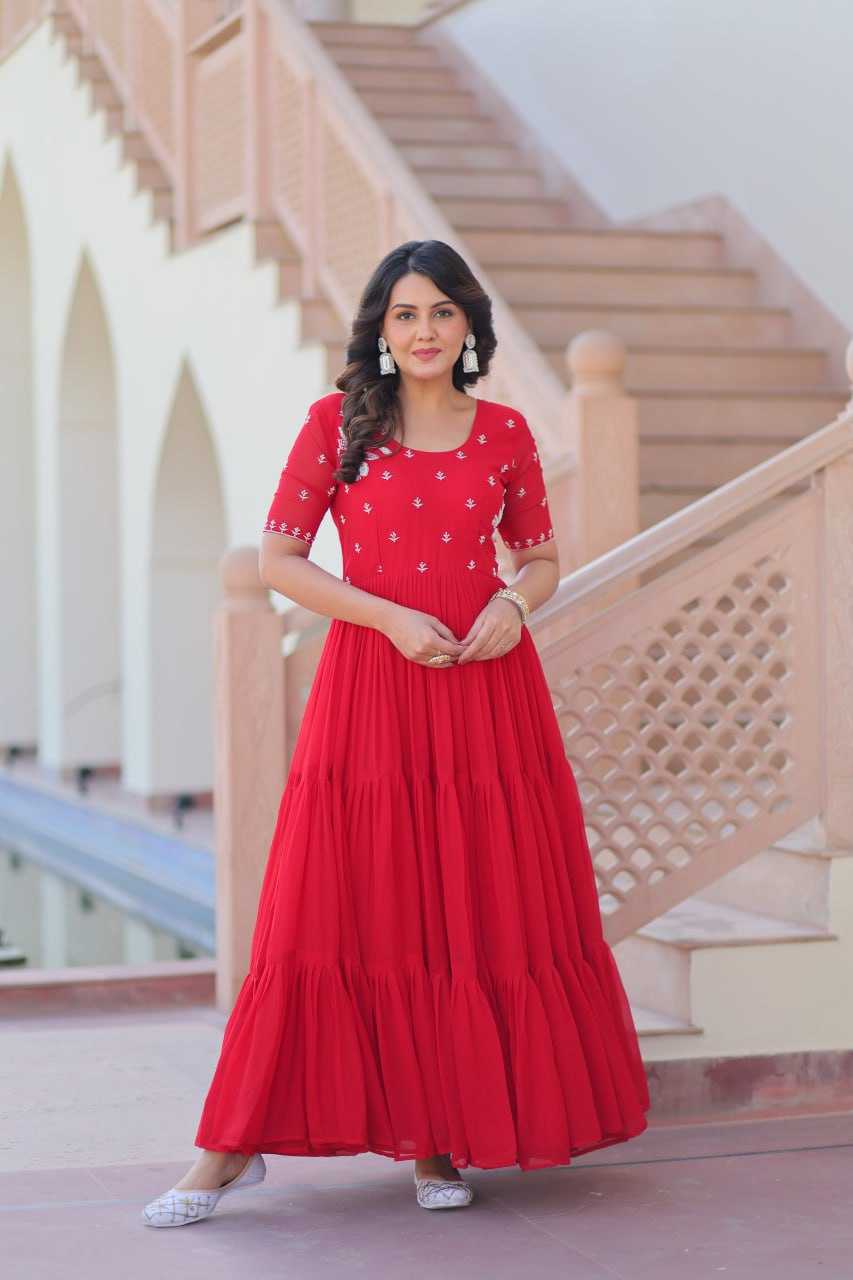 Ynf Faux Blooming KESH489 1173 Gowns Wholesale Embroidery Gowns Anarkali Gown Long Gowns Manufacturer