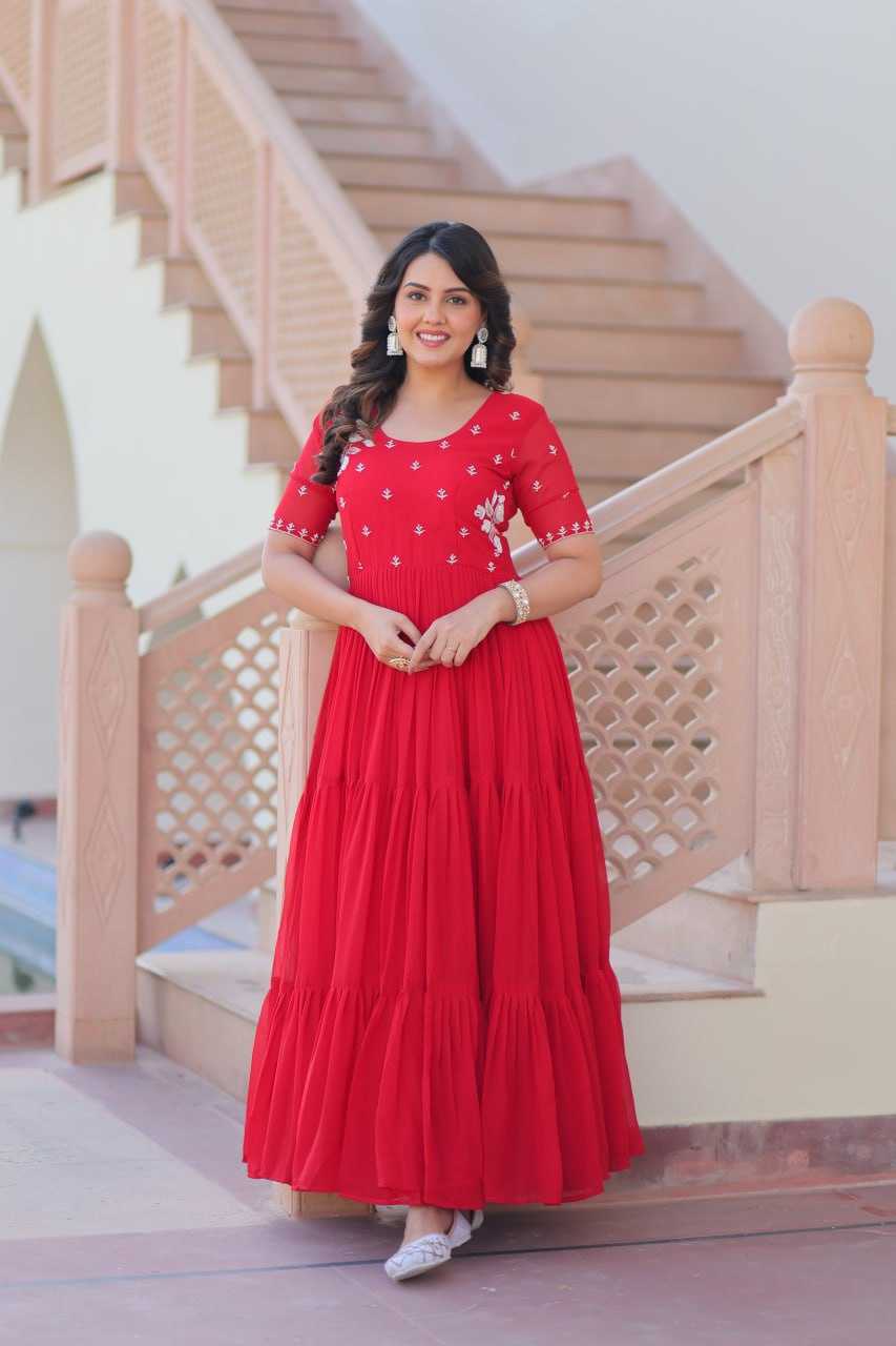 Ynf Faux Blooming KESH489 1173 Gowns Wholesale Embroidery Gowns Anarkali Gown Long Gowns Manufacturer