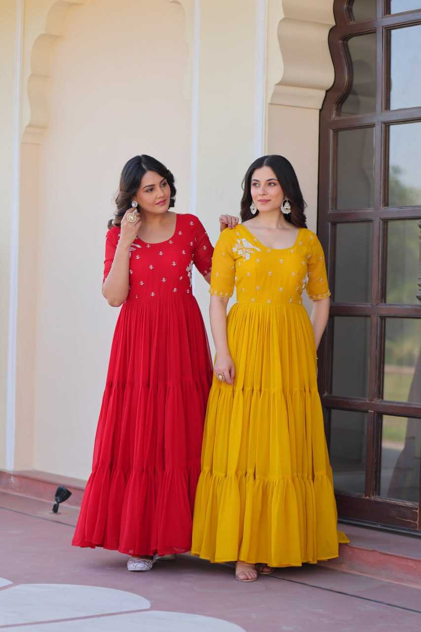 Ynf Faux Blooming KESH489 1173 Gowns Wholesale Embroidery Gowns Anarkali Gown Long Gowns Manufacturer