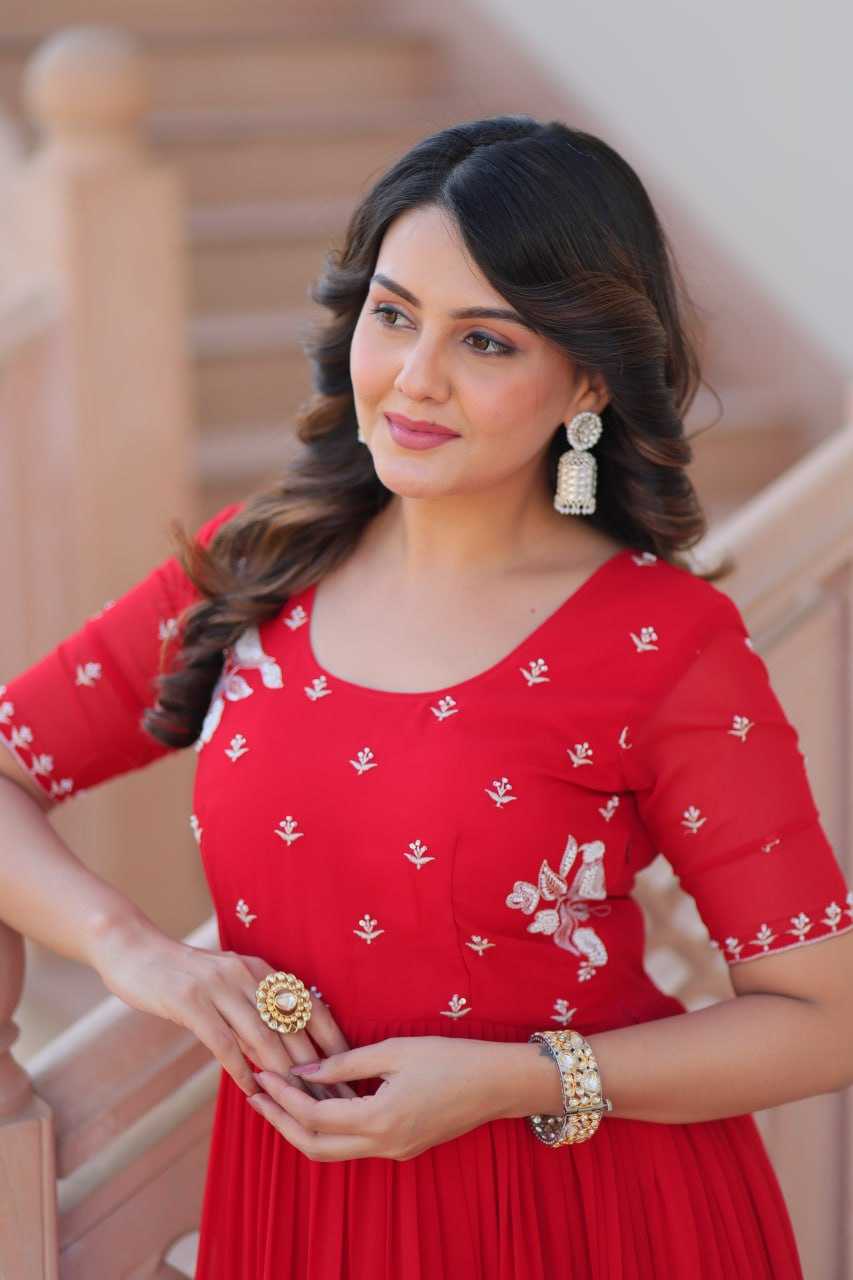 Ynf Faux Blooming KESH489 1173 Gowns Wholesale Embroidery Gowns Anarkali Gown Long Gowns Manufacturer