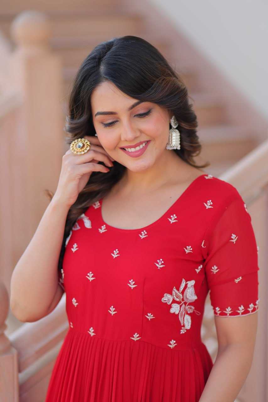 Ynf Faux Blooming KESH489 1173 Gowns Wholesale Embroidery Gowns Anarkali Gown Long Gowns Manufacturer