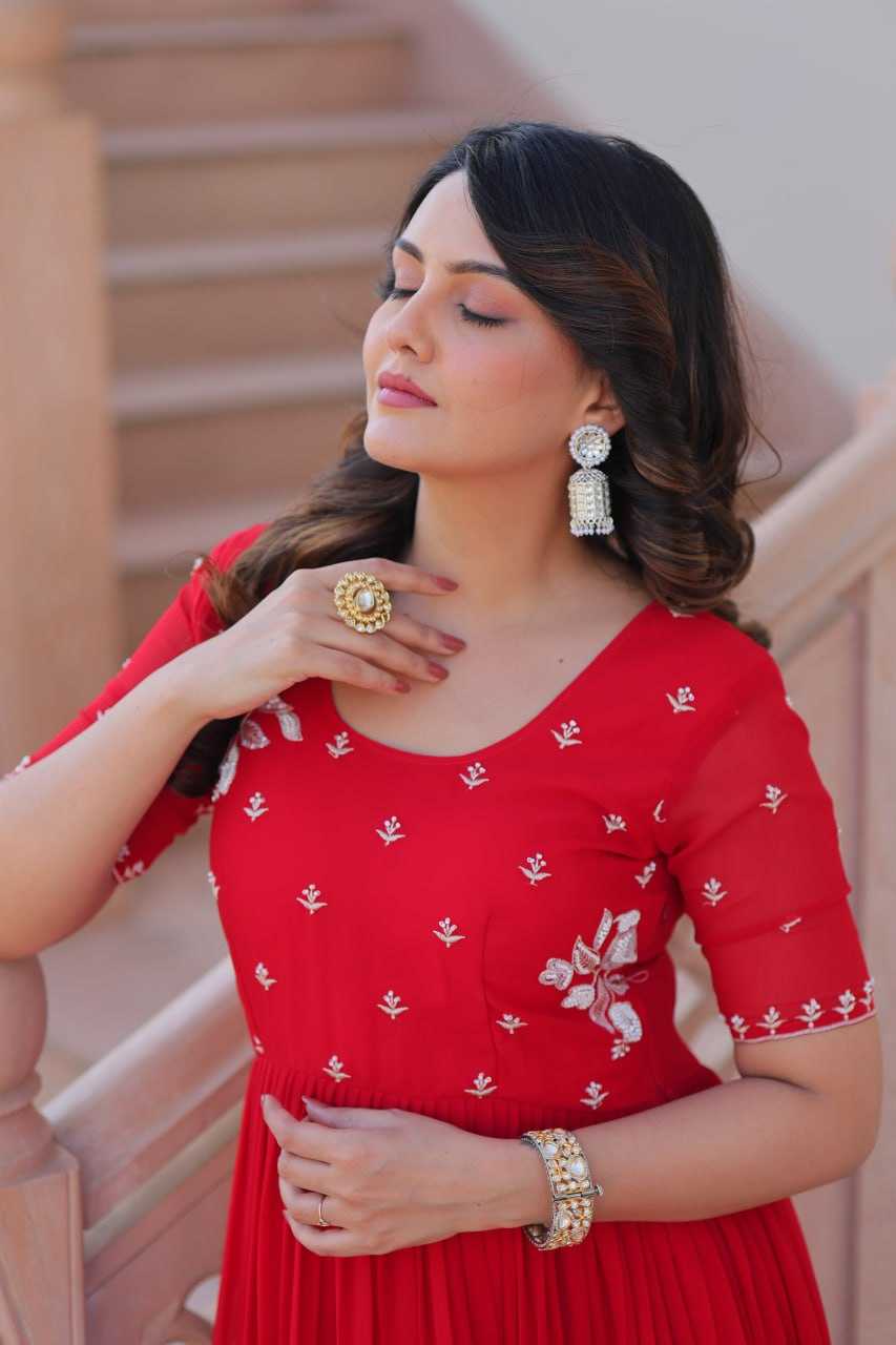 Ynf Faux Blooming KESH489 1173 Gowns Wholesale Embroidery Gowns Anarkali Gown Long Gowns Manufacturer