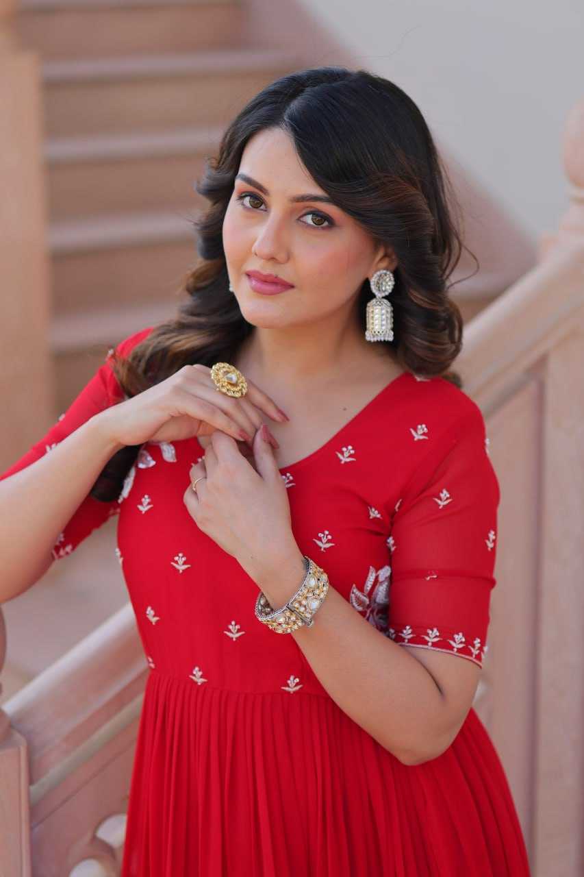 Ynf Faux Blooming KESH489 1173 Gowns Wholesale Embroidery Gowns Anarkali Gown Long Gowns Manufacturer