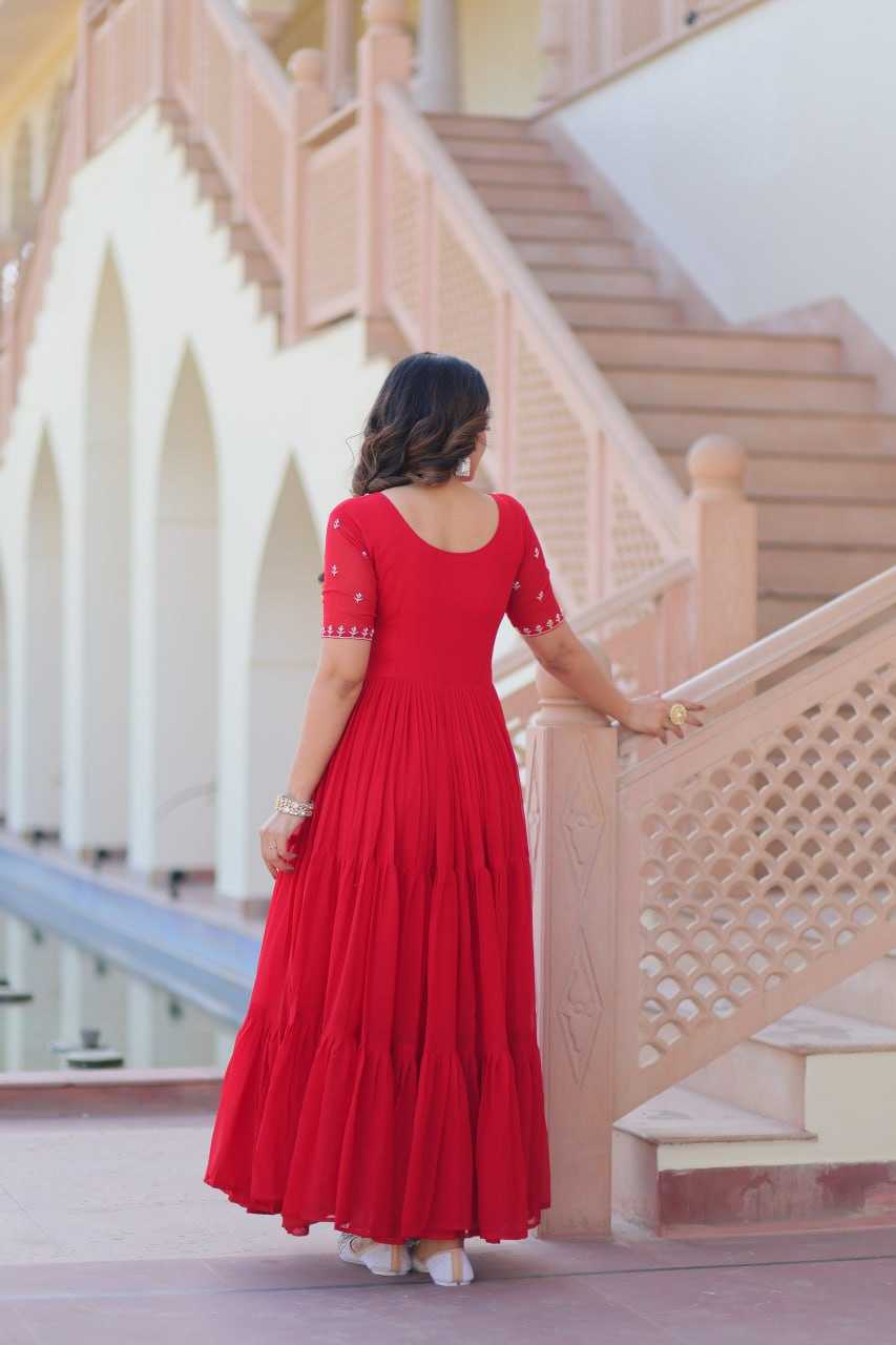 Ynf Faux Blooming KESH489 1173 Gowns Wholesale Embroidery Gowns Anarkali Gown Long Gowns Manufacturer