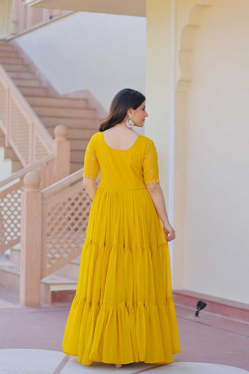 Ynf Faux Blooming KESH489 1173 Gowns Wholesale Embroidery Gowns Anarkali Gown Long Gowns Manufacturer