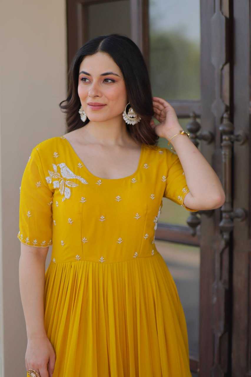 Ynf Faux Blooming KESH489 1173 Gowns Wholesale Embroidery Gowns Anarkali Gown Long Gowns Manufacturer