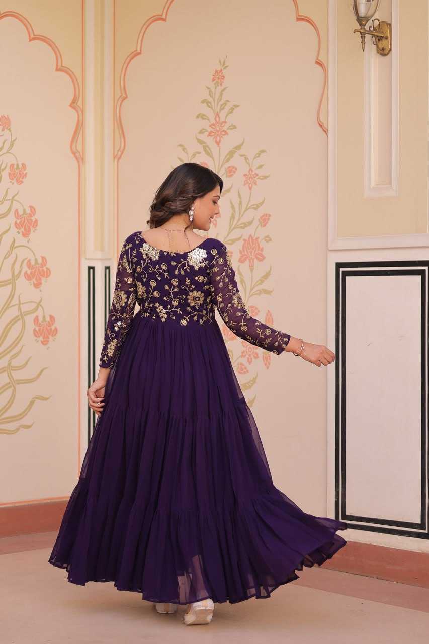 Ynf Faux Blooming KESH491 9237 Gowns Wholesale Printed Gowns Embroidery Gowns Party Gowns Manufacturer