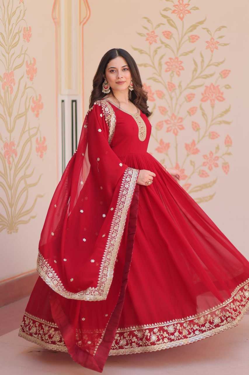 Ynf Faux Blooming KESH491 9241 Gowns Wholesale Printed Gowns Embroidery Gowns Sequin Gowns Manufacturer