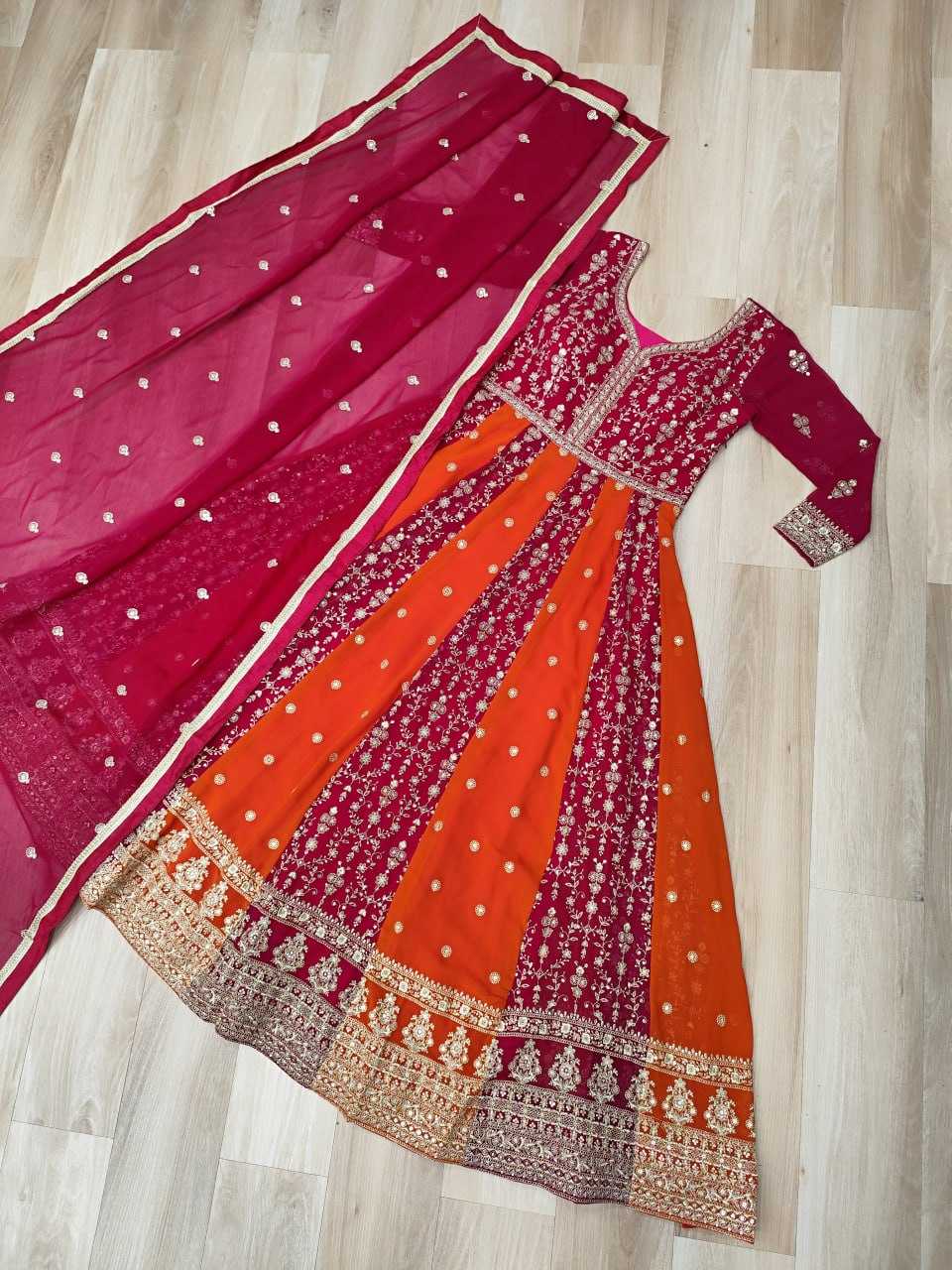 Ynf Faux Blooming KESH491 9250 Gowns Wholesale Gown With Dupatta Sequin Gowns Manufacturer