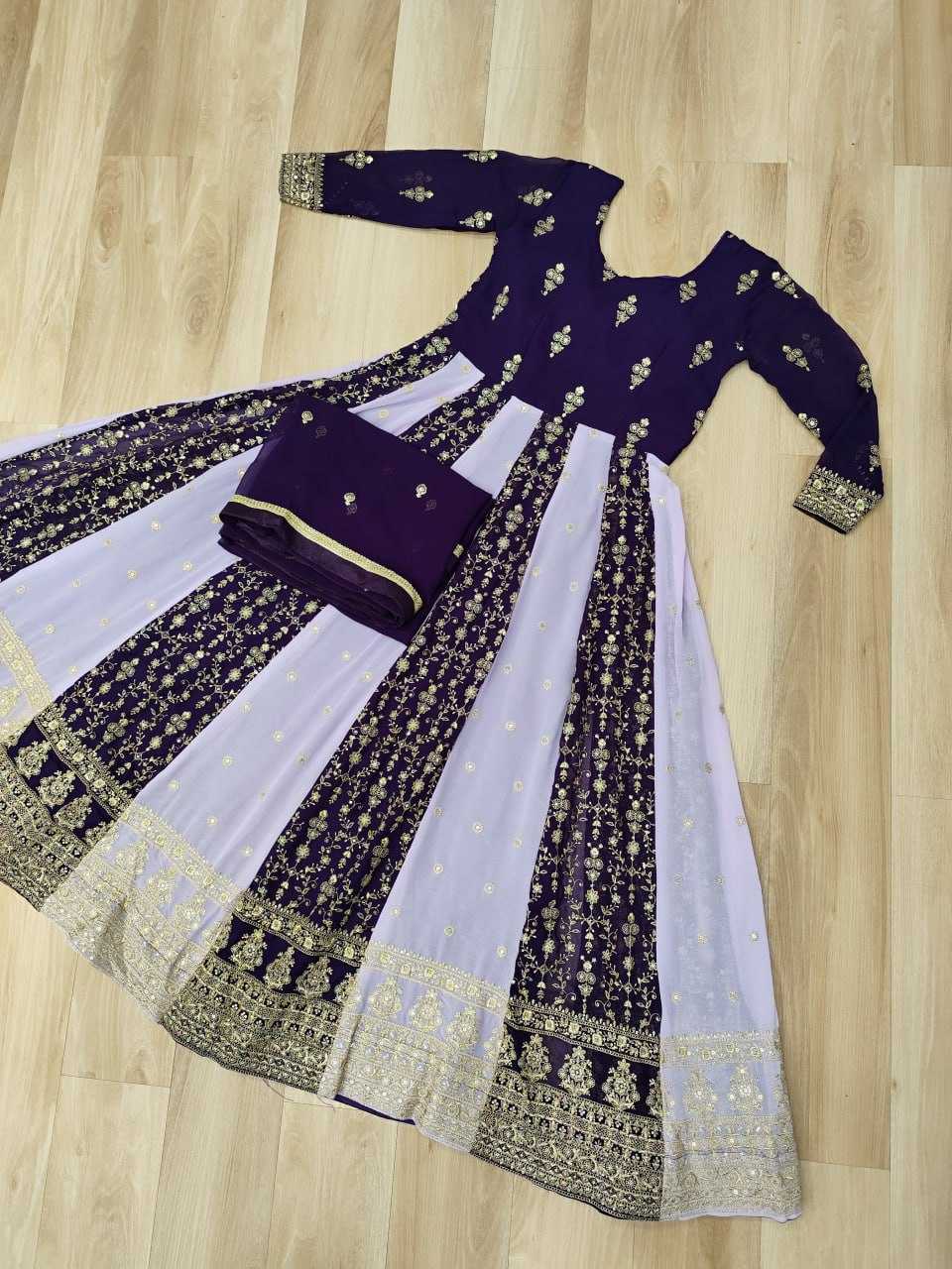 Ynf Faux Blooming KESH491 9250 Gowns Wholesale Gown With Dupatta Sequin Gowns Manufacturer