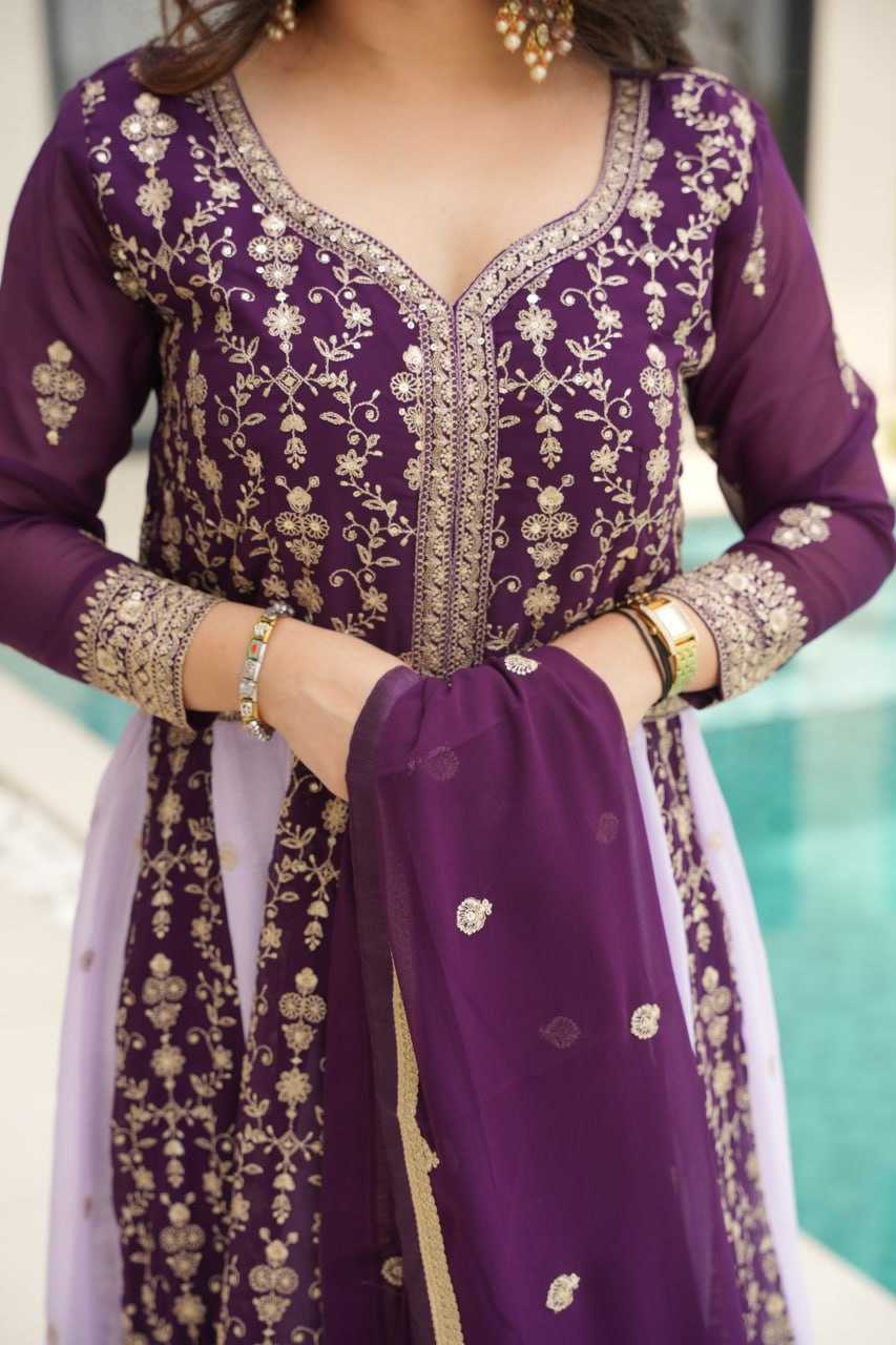 Ynf Faux Blooming KESH491 9250 Gowns Wholesale Gown With Dupatta Sequin Gowns Manufacturer