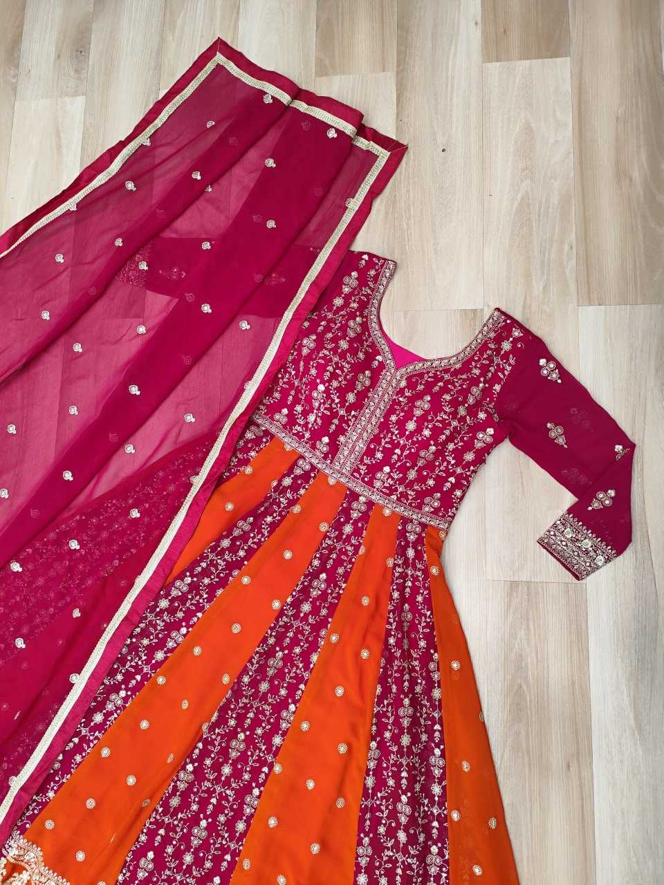 Ynf Faux Blooming KESH491 9250 Gowns Wholesale Gown With Dupatta Sequin Gowns Manufacturer