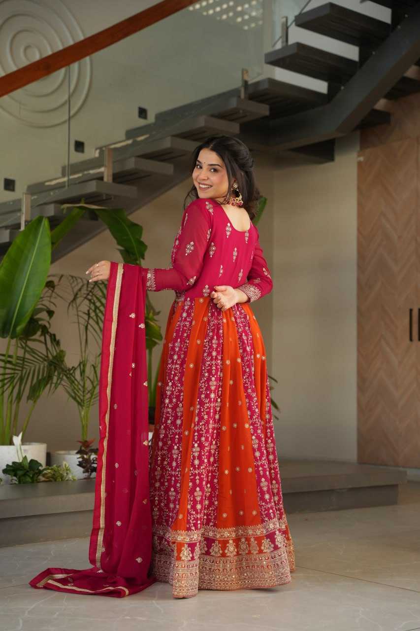 Ynf Faux Blooming KESH491 9250 Gowns Wholesale Gown With Dupatta Sequin Gowns Manufacturer