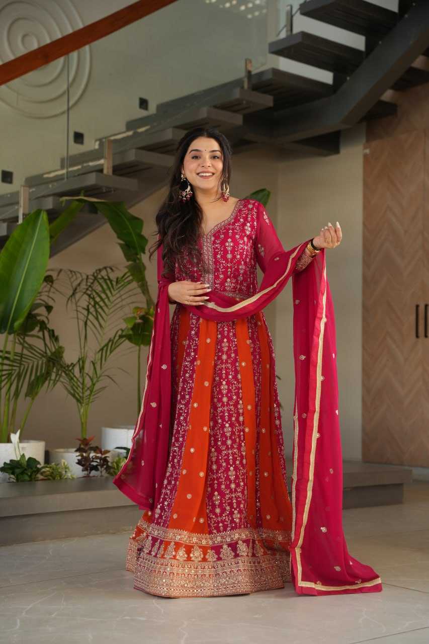 Ynf Faux Blooming KESH491 9250 Gowns Wholesale Gown With Dupatta Sequin Gowns Manufacturer
