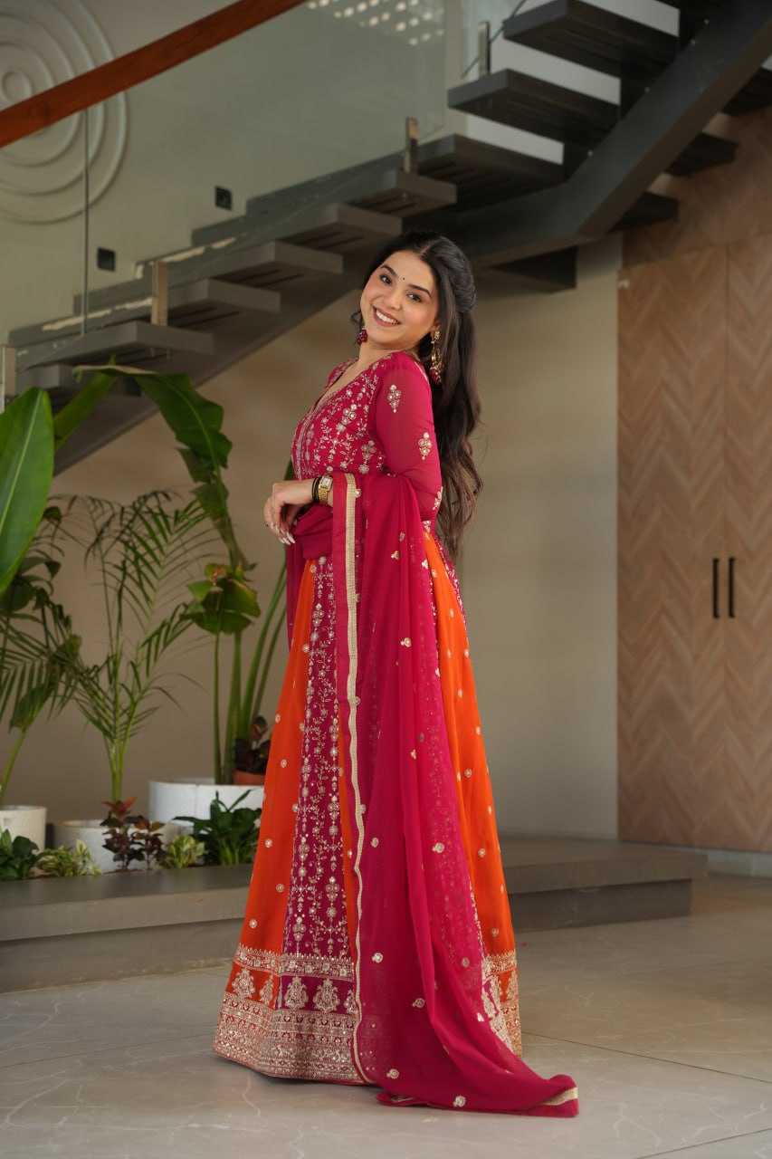 Ynf Faux Blooming KESH491 9250 Gowns Wholesale Gown With Dupatta Sequin Gowns Manufacturer