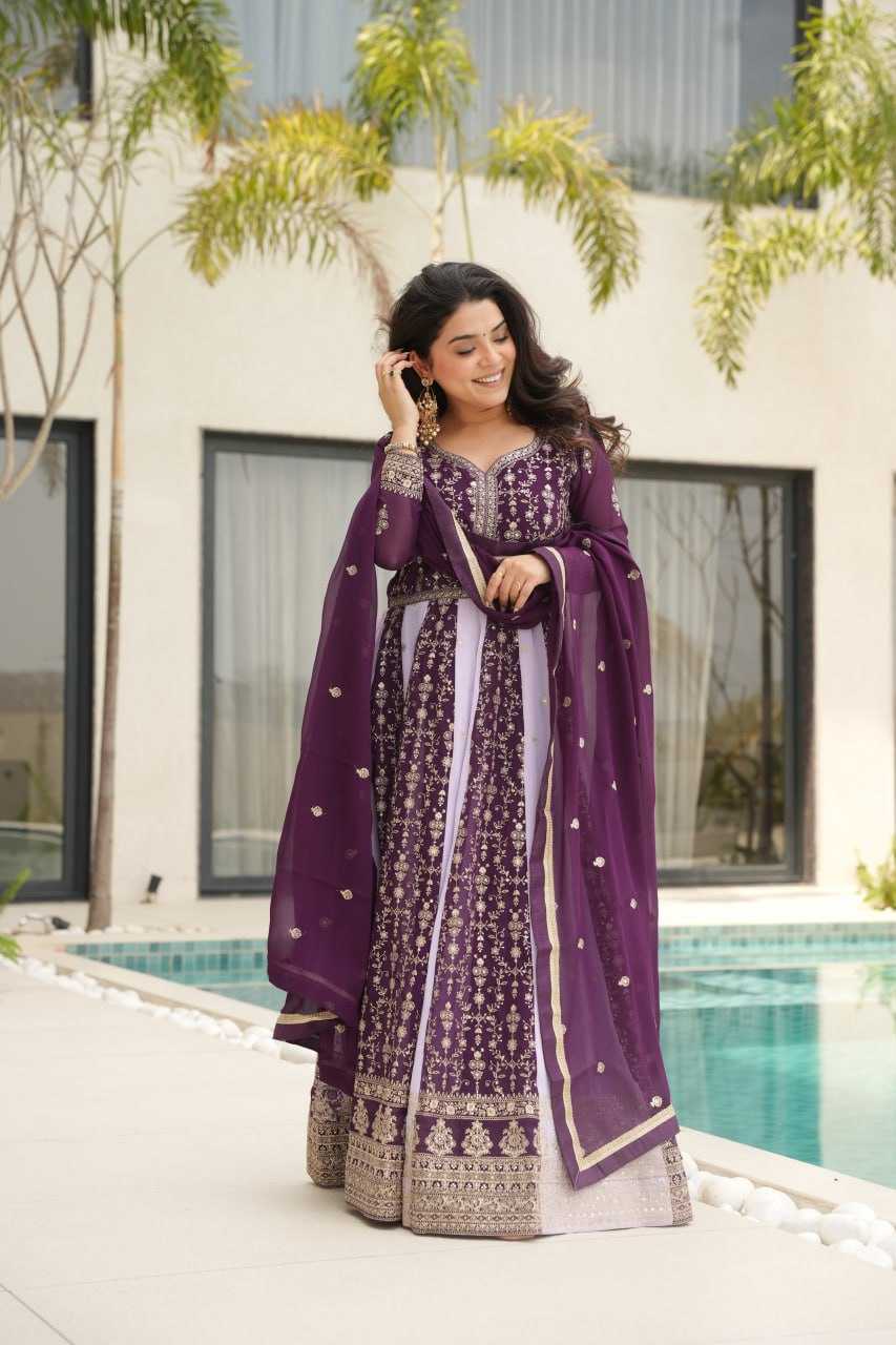 Ynf Faux Blooming KESH491 9250 Gowns Wholesale Gown With Dupatta Sequin Gowns Manufacturer