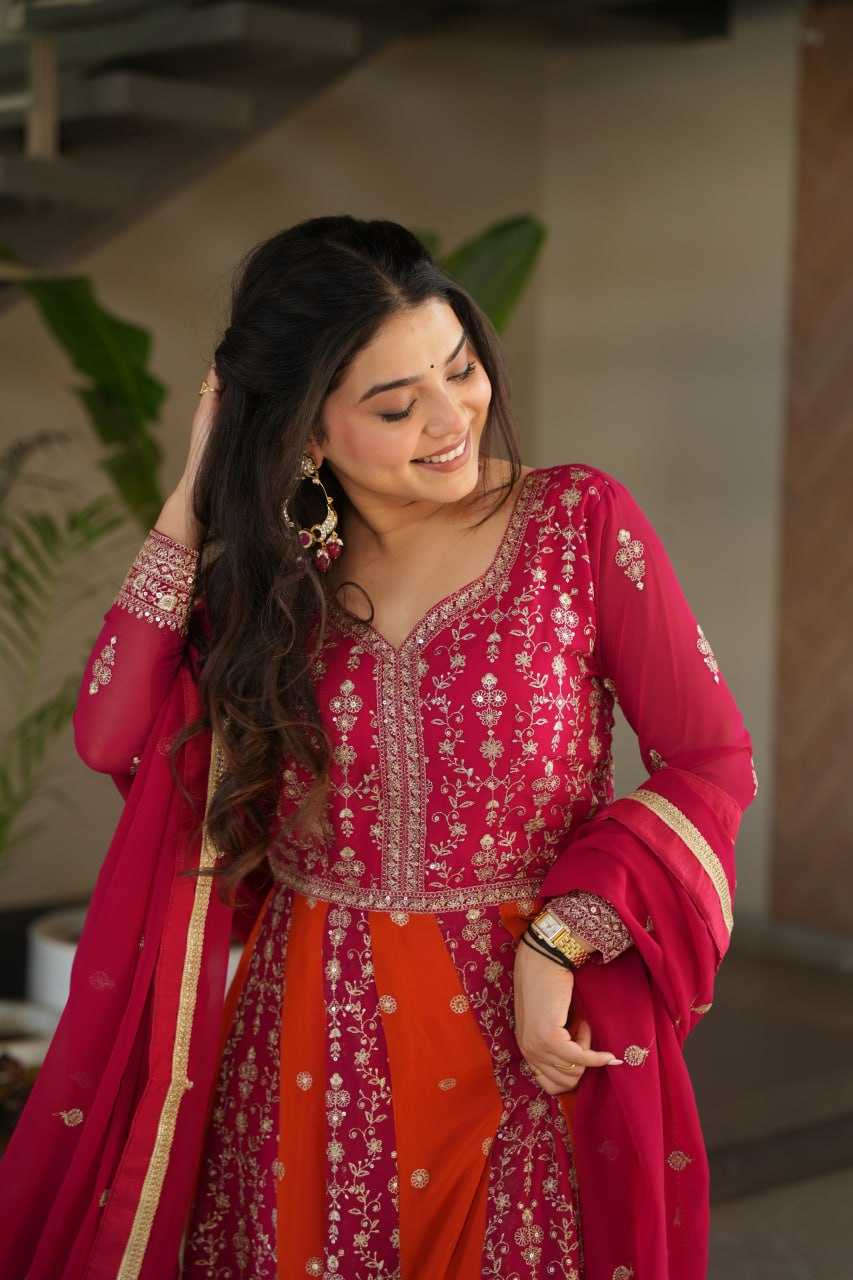 Ynf Faux Blooming KESH491 9250 Gowns Wholesale Gown With Dupatta Sequin Gowns Manufacturer