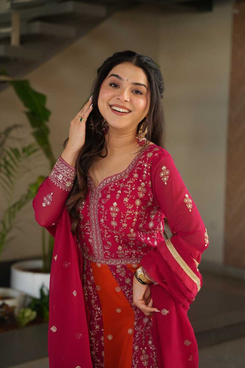 Ynf Faux Blooming KESH491 9250 Gowns Wholesale Gown With Dupatta Sequin Gowns Manufacturer