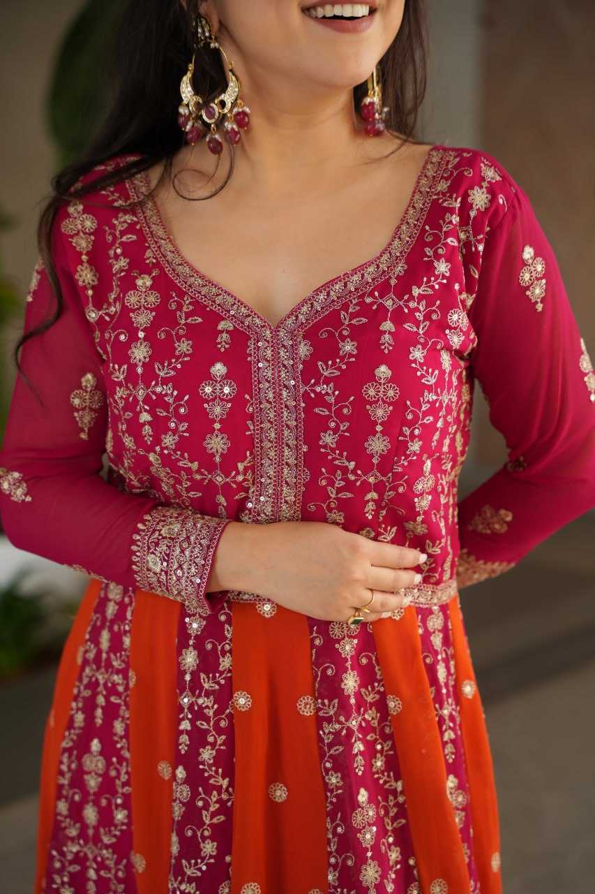 Ynf Faux Blooming KESH491 9250 Gowns Wholesale Gown With Dupatta Sequin Gowns Manufacturer