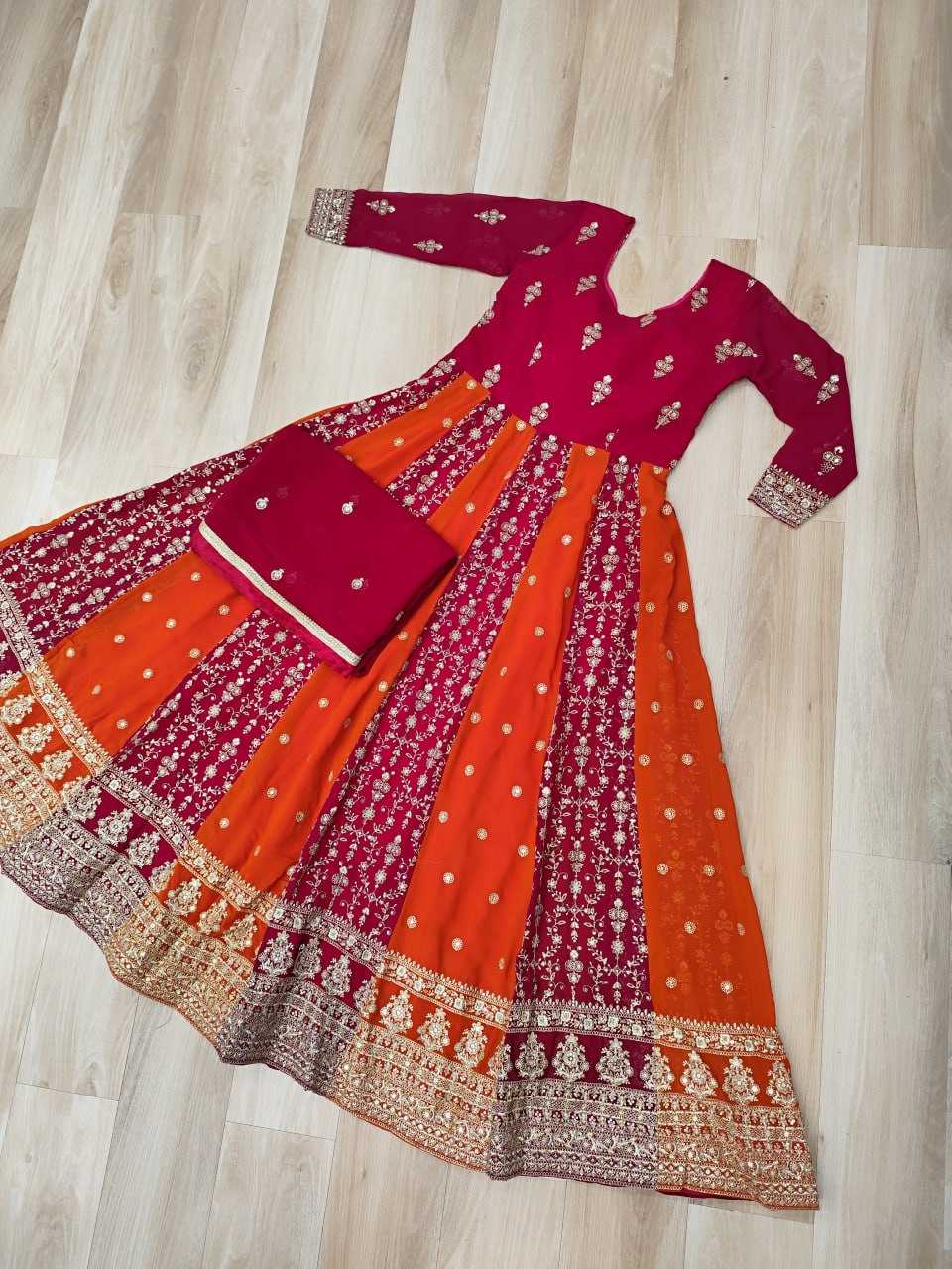 Ynf Faux Blooming KESH491 9250 Gowns Wholesale Gown With Dupatta Sequin Gowns Manufacturer