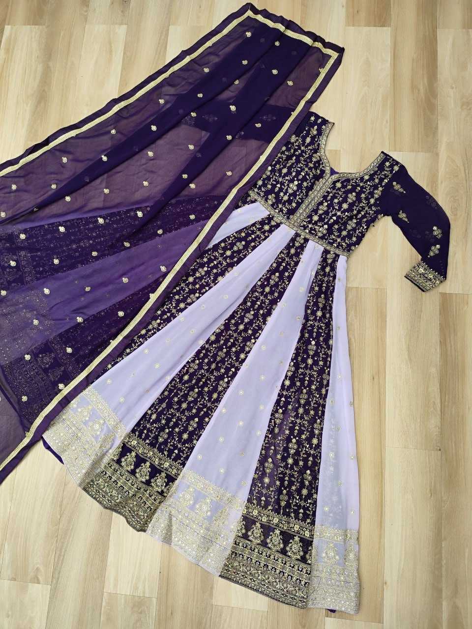 Ynf Faux Blooming KESH491 9250 Gowns Wholesale Gown With Dupatta Sequin Gowns Manufacturer