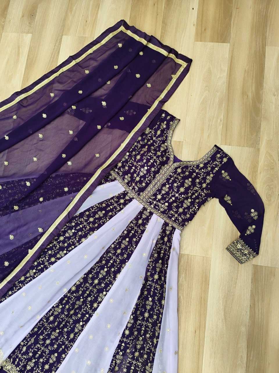 Ynf Faux Blooming KESH491 9250 Gowns Wholesale Gown With Dupatta Sequin Gowns Manufacturer