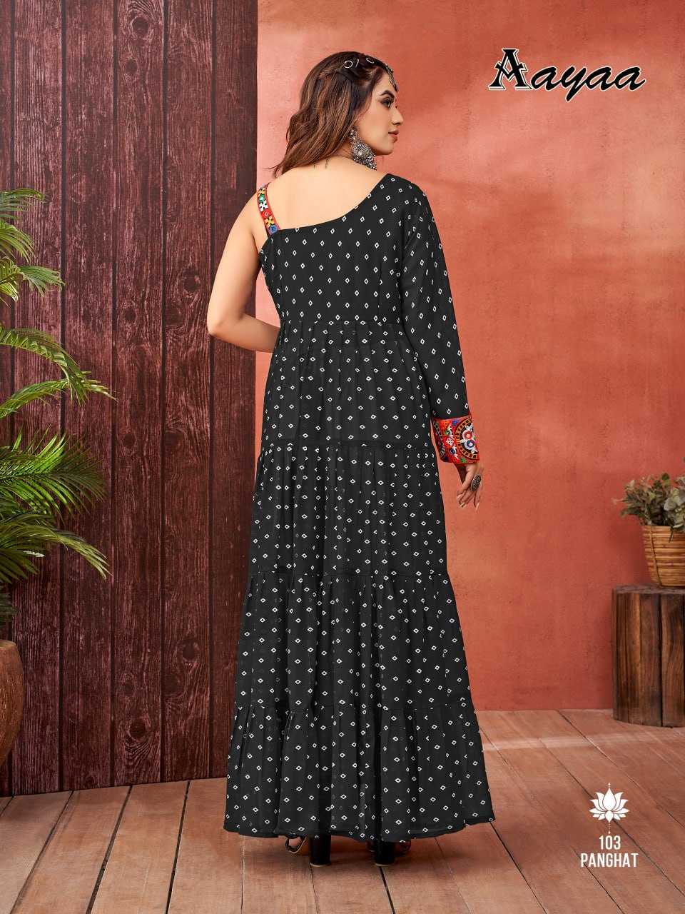 Ynf Faux Blooming RIN131 101 Gowns Wedding Collections Festive Collections Wholesale Printed Gowns Embroidery Gowns Georgette Gown Manufacturer