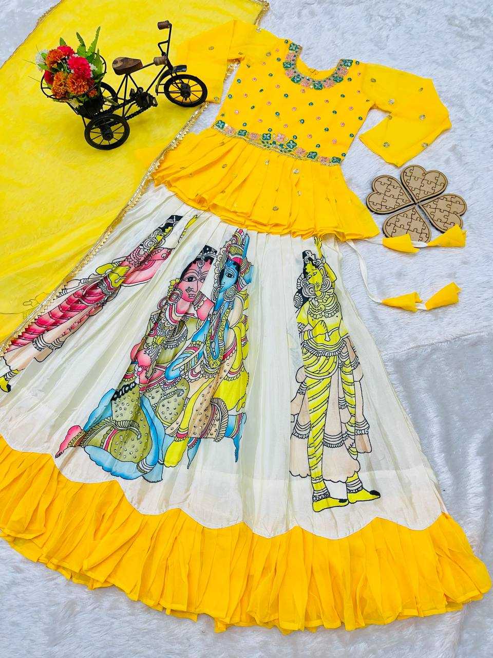 Ynf Faux Georgette KESH415 185 Kids Wear Wholesale Kids Lehenga Kids Lehenga Choli Kids Party Wear Ethnic Manufacturer