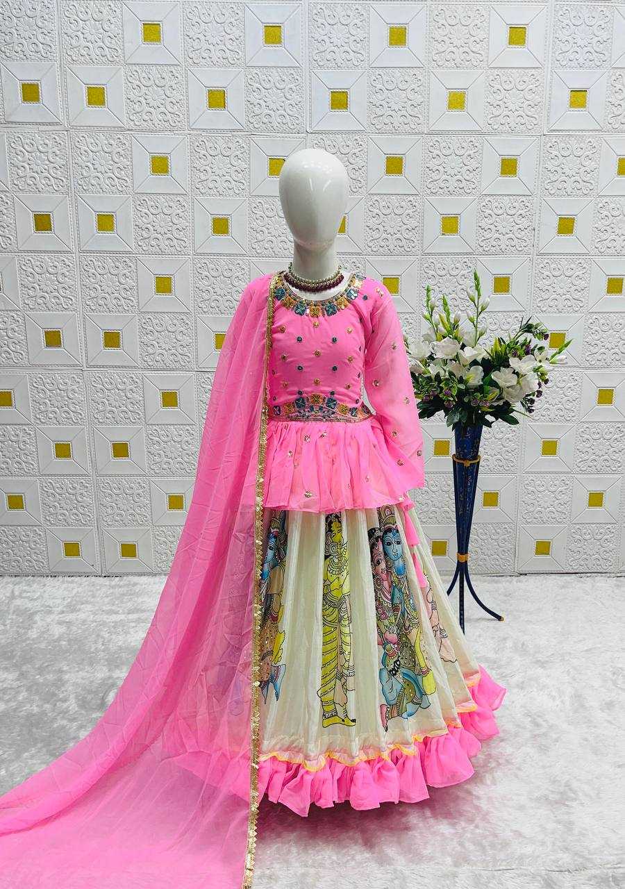 Ynf Faux Georgette KESH415 185 Kids Wear Wholesale Kids Lehenga Kids Lehenga Choli Kids Party Wear Ethnic Manufacturer