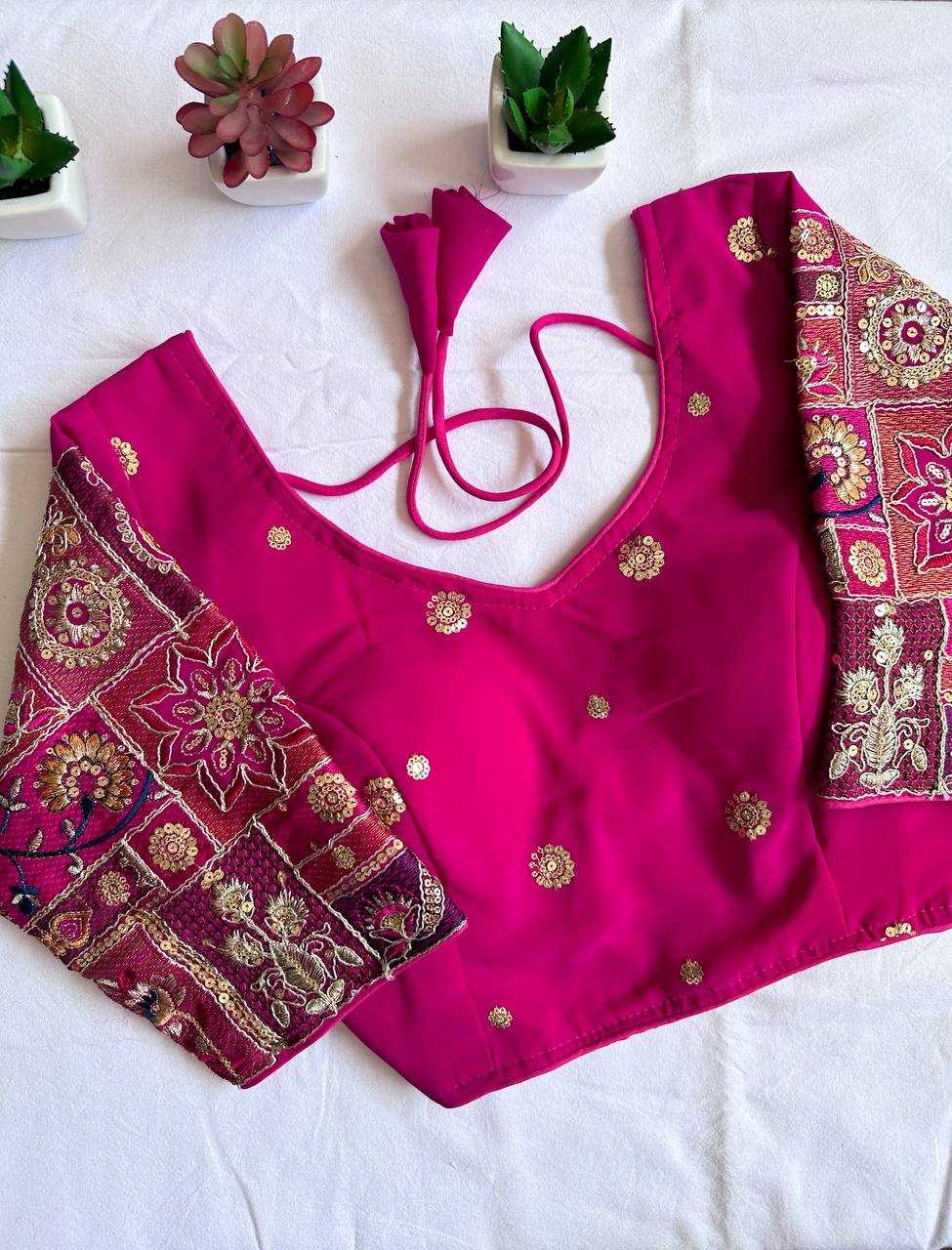 Ynf Faux Georgette KESH437 Black Rani Readymade Blouses Wholesale Blouse Designer Blouse Party Wear Blouse Manufacturer
