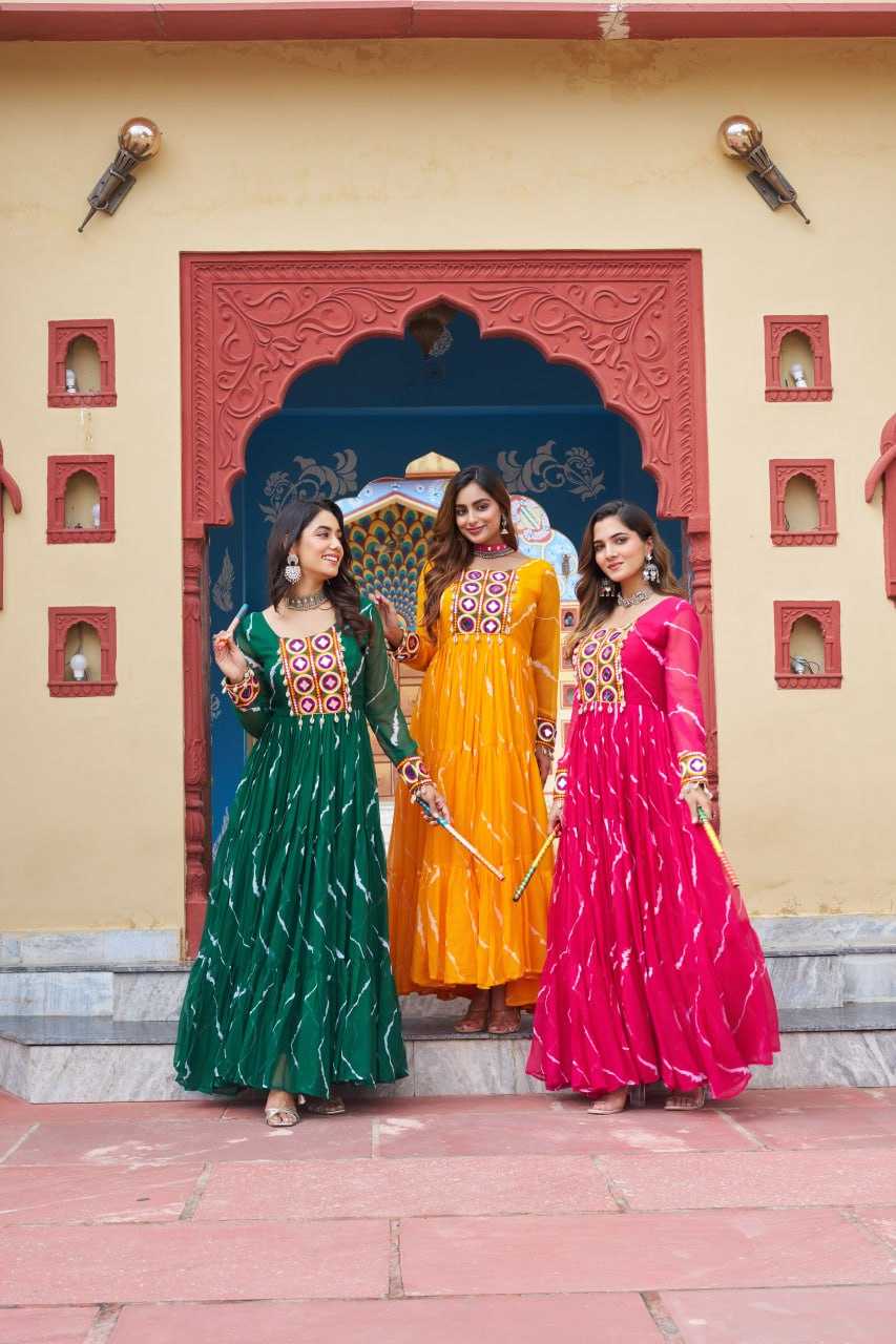 Ynf Faux Georgette KESH489 1187 Gowns Festive Collections Wholesale Lehenga Style Gown Navratri Chaniya Choli Manufacturer