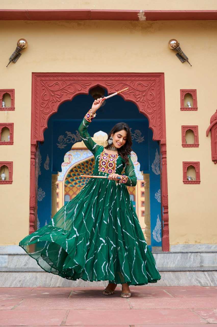 Ynf Faux Georgette KESH489 1187 Gowns Festive Collections Wholesale Lehenga Style Gown Navratri Chaniya Choli Manufacturer