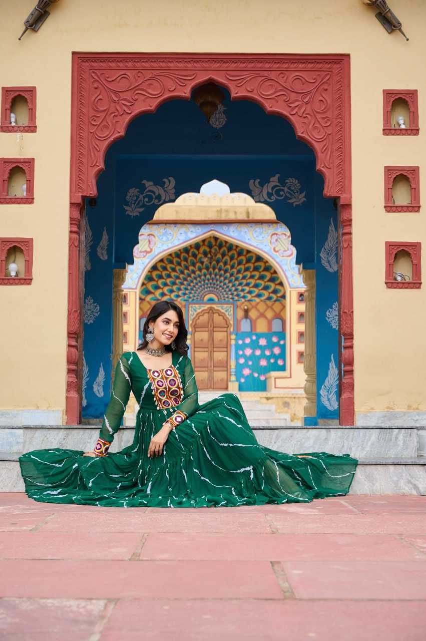 Ynf Faux Georgette KESH489 1187 Gowns Festive Collections Wholesale Lehenga Style Gown Navratri Chaniya Choli Manufacturer