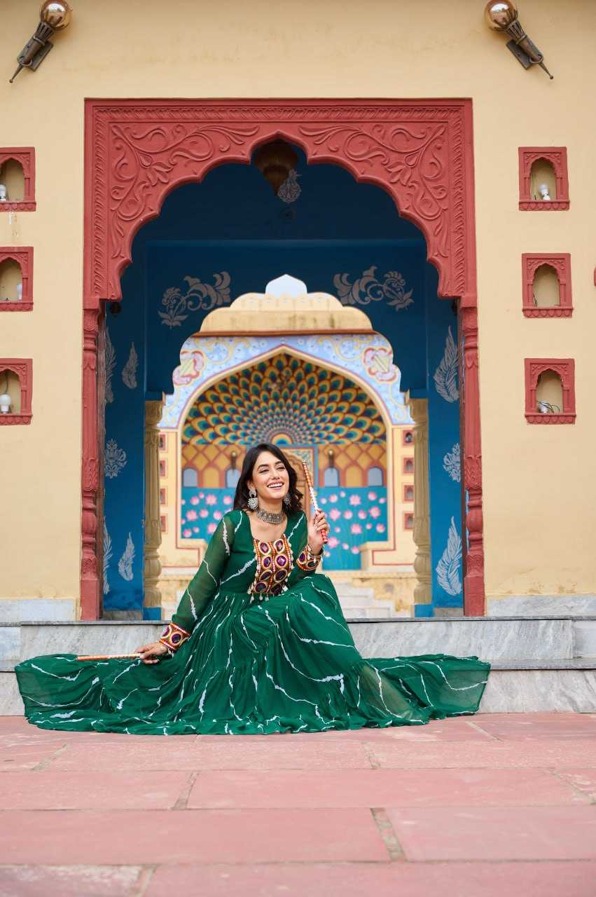 Ynf Faux Georgette KESH489 1187 Gowns Festive Collections Wholesale Lehenga Style Gown Navratri Chaniya Choli Manufacturer
