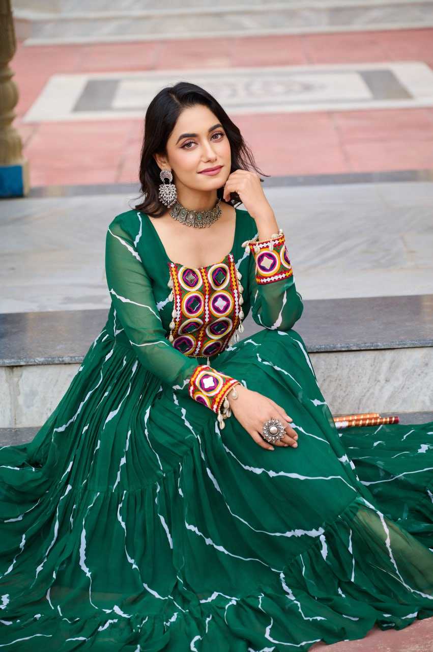 Ynf Faux Georgette KESH489 1187 Gowns Festive Collections Wholesale Lehenga Style Gown Navratri Chaniya Choli Manufacturer