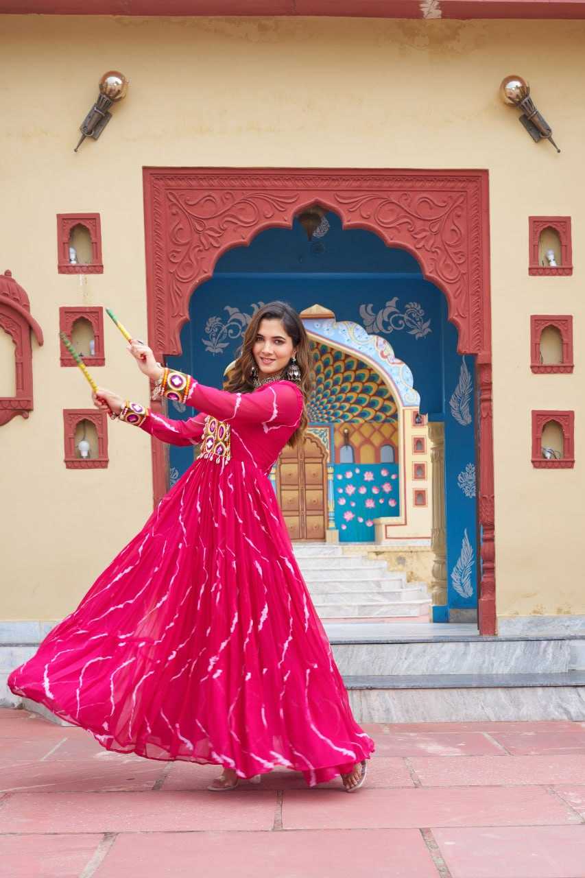 Ynf Faux Georgette KESH489 1187 Gowns Festive Collections Wholesale Lehenga Style Gown Navratri Chaniya Choli Manufacturer