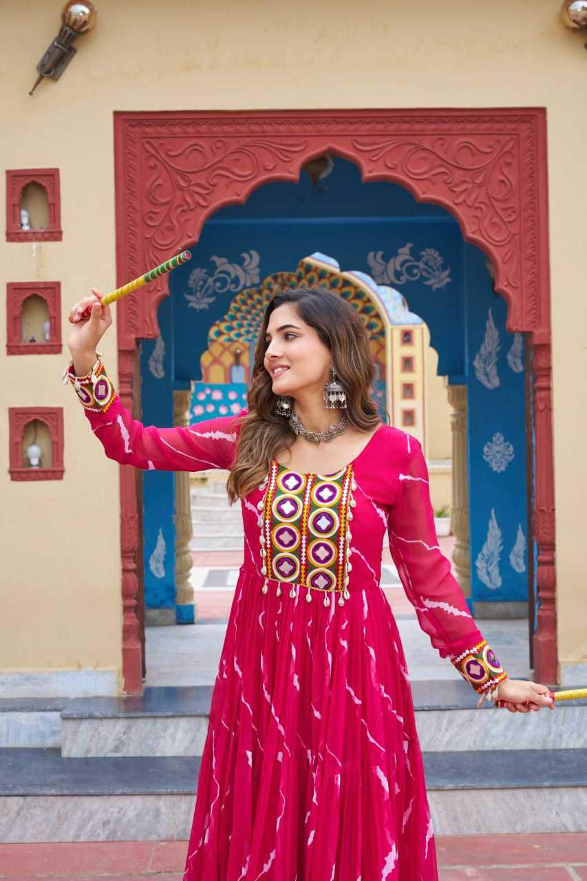Ynf Faux Georgette KESH489 1187 Gowns Festive Collections Wholesale Lehenga Style Gown Navratri Chaniya Choli Manufacturer