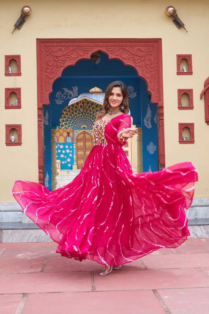 Ynf Faux Georgette KESH489 1187 Gowns Festive Collections Wholesale Lehenga Style Gown Navratri Chaniya Choli Manufacturer