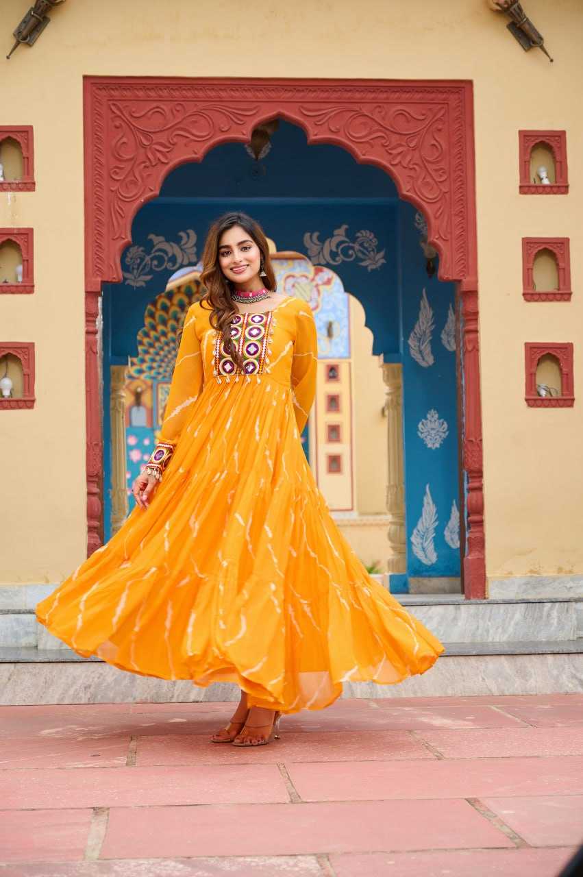 Ynf Faux Georgette KESH489 1187 Gowns Festive Collections Wholesale Lehenga Style Gown Navratri Chaniya Choli Manufacturer