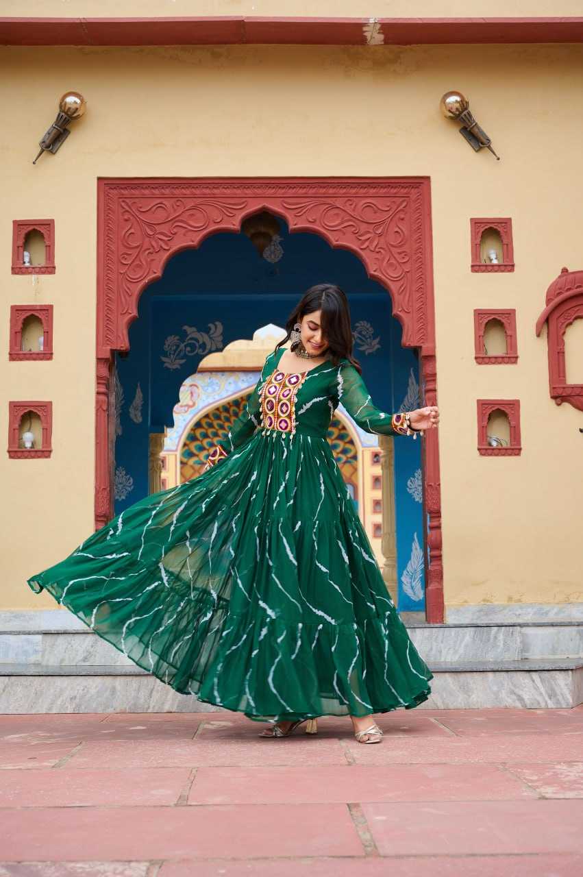 Ynf Faux Georgette KESH489 1187 Gowns Festive Collections Wholesale Lehenga Style Gown Navratri Chaniya Choli Manufacturer